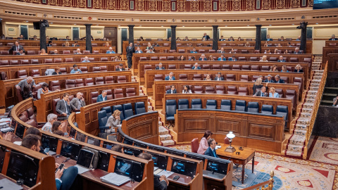 El Hemiciclo durante una sesión plenaria en el Congreso de los Diputados, a 23 de mayo de 2024, en Madrid