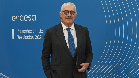 El consejero delegado de Endesa, José Bogas, durante la presentación de resultados de 2021.