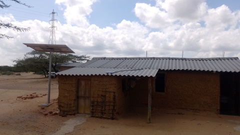 Imagen de una casa típica de La Guajira colombiana