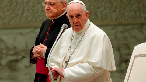 El Papa Francisco encabeza la audiencia general semanal en la Sala Paolo VI, Ciudad del Vaticano, 13 de octubre de 2021.