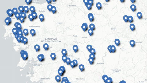 Mapa de parques eólicos en Galicia. - Asociación Empresarial Eólica