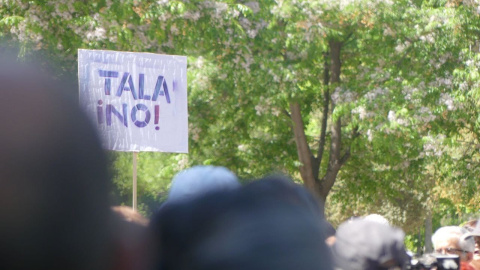 Una de las recientes manifestaciones contra la tala de árboles en Atocha.