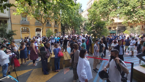 Imágenes de la manifestación en Barcelona ante el aumento de agresiones homófobas.