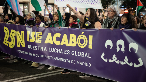 07/03 / 2023 Varias mujeres durante una manifestación contra la violencia machista, a 25 de noviembre de 2023, en Madrid.