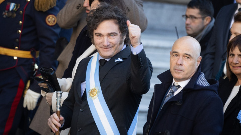 El presidente argentino, Javier Milei, durante el Tedeum en la Catedral Metropolitana, a 25 de mayo de 2024, en Buenos Aires.