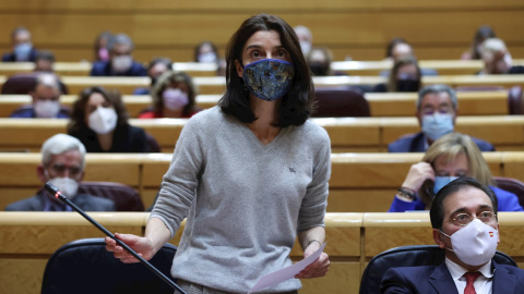 La ministra de Justicia, Pilar LLop interviene en la sesión de control al Gobierno en el pleno del Senado, este martes en Madrid.