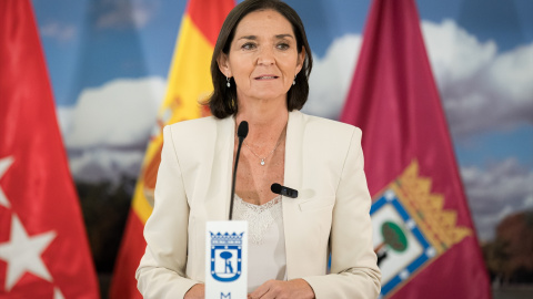 La portavoz del PSOE en el Ayuntamiento de Madrid, Reyes Maroto, en una rueda de prensa, a 28 de mayo de 2024.