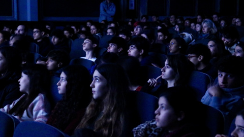 Imatge d'arxiu d'alumnes al Sex Education Film Festival de Terrassa.