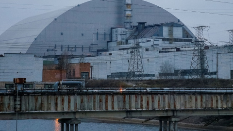 02/03/2022. Vista de la central nuclear de Chernobyl, Ucrania.