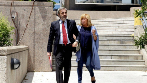 La aristócrata Cristina Ordovás Gómez-Jordana, a su salida del juicio en la Audiencia Provincial de Madrid que tuvo lugar en junio.