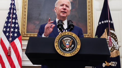 Joe Biden durante una rueda de prensa.