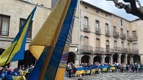 25/02/2024 - Concentració a Guissona en suport a Ucraïna, que ha reunit unes 300 persones.