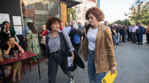 La regidora y número uno en el ayuntamiento de Barcelona por Esquerra, Elisenda Alamany, a su llegada al congreso extraordinario de ERC.