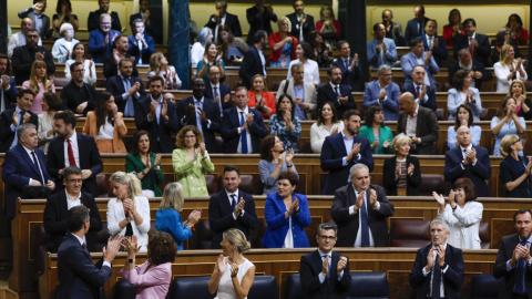 El Congreso ha aprobado este jueves, con 177 votos a favor y 172 en contra, la proposición de ley de amnistía para la normalización institucional, política y social en Catalunya, una iniciativa pactada por el PSOE con Junts y ERC