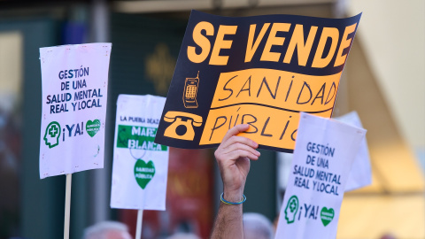 Manifestación de Marea Blanca para exigir mejoras en la atención primaria. Imagen de archivo.