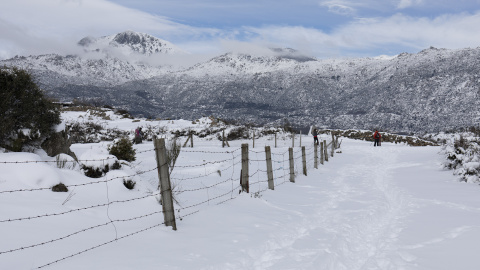 La Sierra de Madrid, cubierta por nieve tras la nevada fruto del temporal Filomena por la Comunidad de Madrid (España), a 10 de enero de 2021.