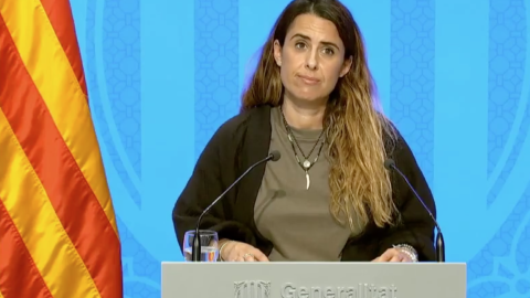 La portaveu del Govern, Patrícia Plaja, en roda de premsa el 8 de juny del 2021.