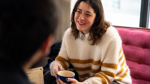 Lucía Lijtmaer durante su entrevista con 'Público'.