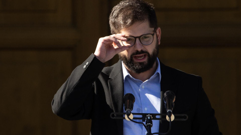 21/01/2022-El presidente de Chile, Gabriel Boric, durante la presentación oficial de su gabinete de Gobierno el 21 de enero