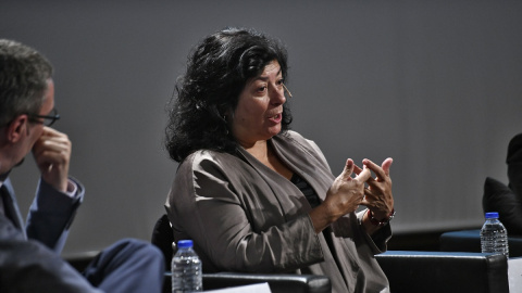 28/11/2021 Almudena Grandes, en la presentación del libro 'Derecho Penal Franquista y represión de la homosexualidad' realizada en el Instituto Cervantes en 2019