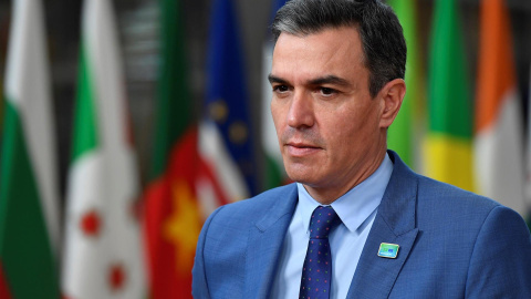 El presidente del Gobierno, Pedro Sánchez, este jueves en Bruselas.