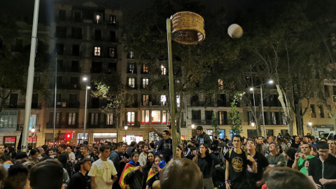 A la concentració dels CDR dels Jardinets també hi havia una cistella de corfbol. QUERALT CASTILLO