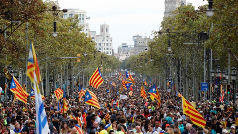 Un aspecto del Passeig de Grácia. (EFE)