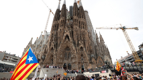 18/10/2019 - Vista de la Sagrada Familia durante la huelga general en Catalunya. / REUTERS - ALBERT GEA