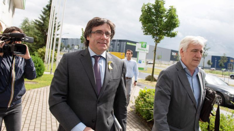 El expresidente de la Generalitat, Carles Puigdemont, en Berlín. / EFE