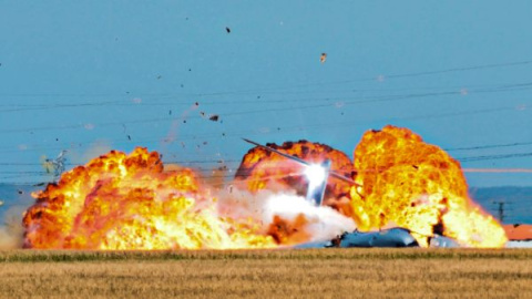 Imagen del siniestro del Airbus A400M en Sevilla en 2015. MANUEL VILELA / EUROPA PRESS