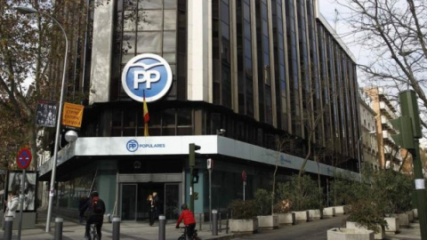 La sede del PP en la calle Génova de Madrid, en una imagen de archivo.