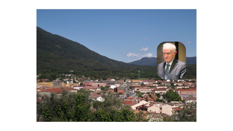 El juez Juan Carlos Peinado y vista de La Adrada (Ávila).