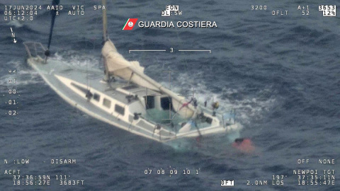 Naufragio de una embarcación a unas 120 millas de la costa de Calabria, en el sur de Italia.