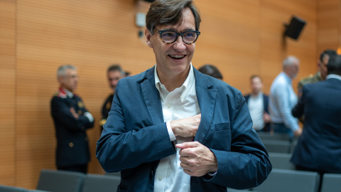 Salvador Illa durante un pleno extraordinario en el Ayuntamiento de L’Hospitalet de Llobregat, a 15 de junio de 2024.