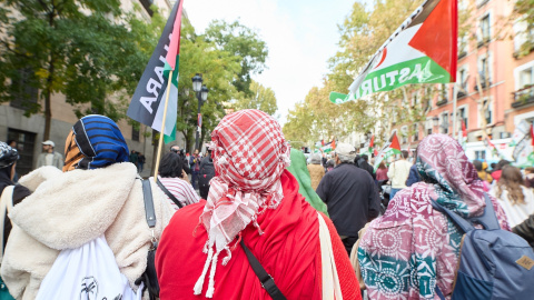 Manifestación en apoyo al Sáhara celebrada en Madrid en noviembre de 2023.