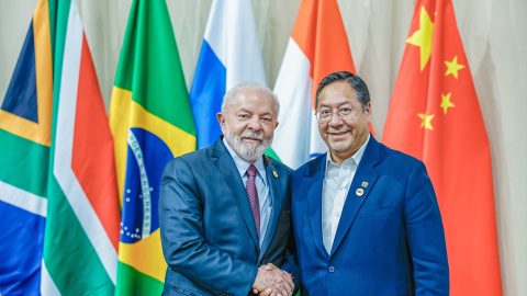 El presidente brasileño Luiz Inácio Lula da Silva y el presidente boliviano Luis Arce en una imagen de archivo.