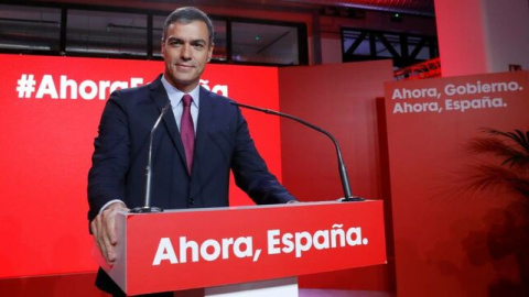 Pedro Sánchez, en la presentación de la campaña Ahora España el pasado 30 de septiembre. EFE