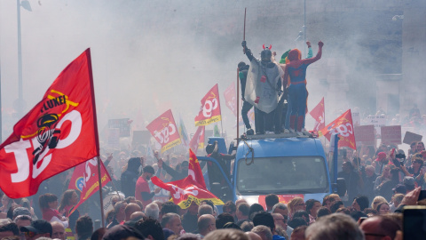 Protestas en Marsella (Francia) contra la reforma de las pensiones.