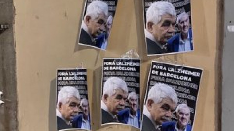 Pengen cartells fent mofa de l'Alzheimer de Pasqual Maragall a seus d'ERC a Barcelona