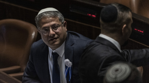 01/07/2024 El miembro de extrema derecha de la Knesset israelí Itamar Ben Gvir asiste a una sesión en el Parlamento de Israel. Foto de archivo.