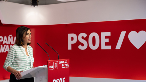 La portavoz de la Ejecutiva del PSOE, Esther Peña, en una imagen de archivo en Ferraz.