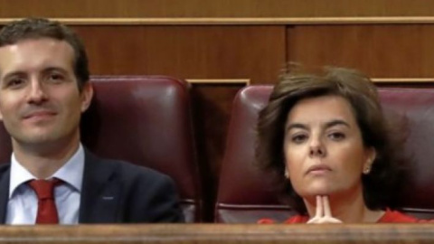 Pablo Casado y Soraya Sáenz de Santamaría / EFE