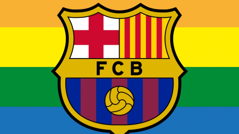 El F.C. Barcelona apoya al colectivo LGTBI en sus redes sociales.