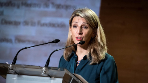 09/12/21. La vicepresidenta segunda, Yolanda Díaz, durante las jornadas laborales de 'Público'