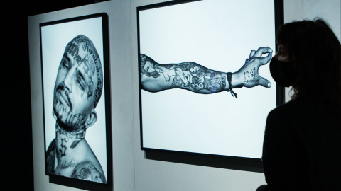 Tatuajes que pueden verse en la exposición ‘Tatto. Arte bajo la piel’, en CaixaForum Madrid.