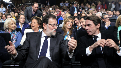 Convención Nacional del PP, Mariano Rajoy y Jose María Aznar. 23/01/2015.