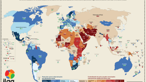 Mapa de ILGA sobre las leyes de orientación sexual en el mundo. — ILGA