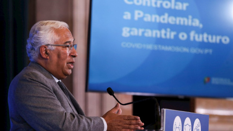 El primer ministro portugués, António Costa, en una rueda de prensa en Lisboa este jueves 25 de noviembre.