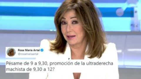 Rosa María Artal saca los colores a Ana Rosa Quintana por "promocionar a la ultraderecha machista"