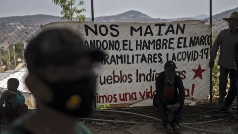 Imagen de archivo de una protesta de pueblos indígenas mexicanos.